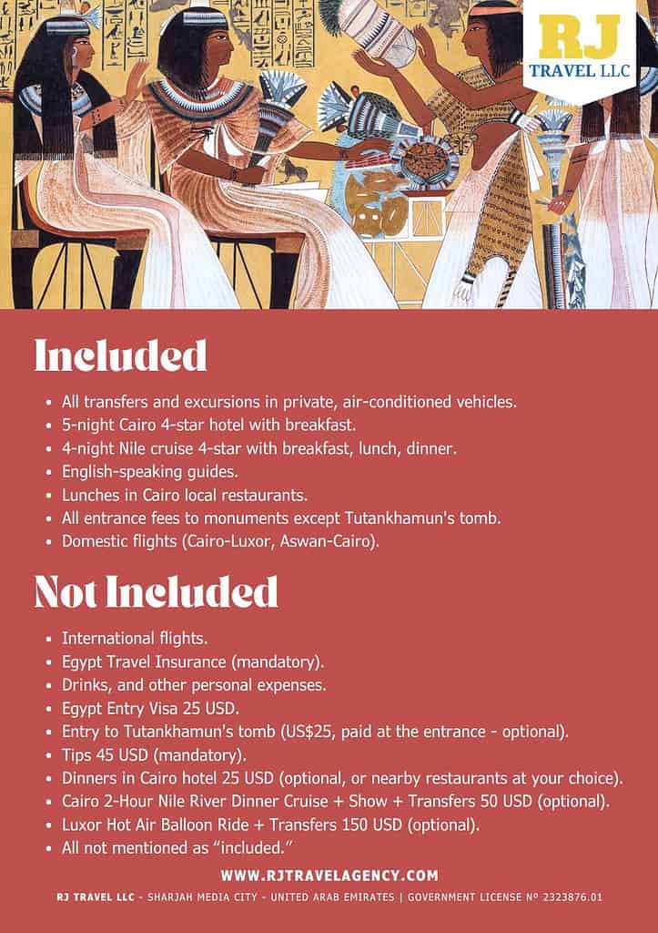 Egypt Tour with Nile Cruise Included Egypt Tour with Nile Cruise Included