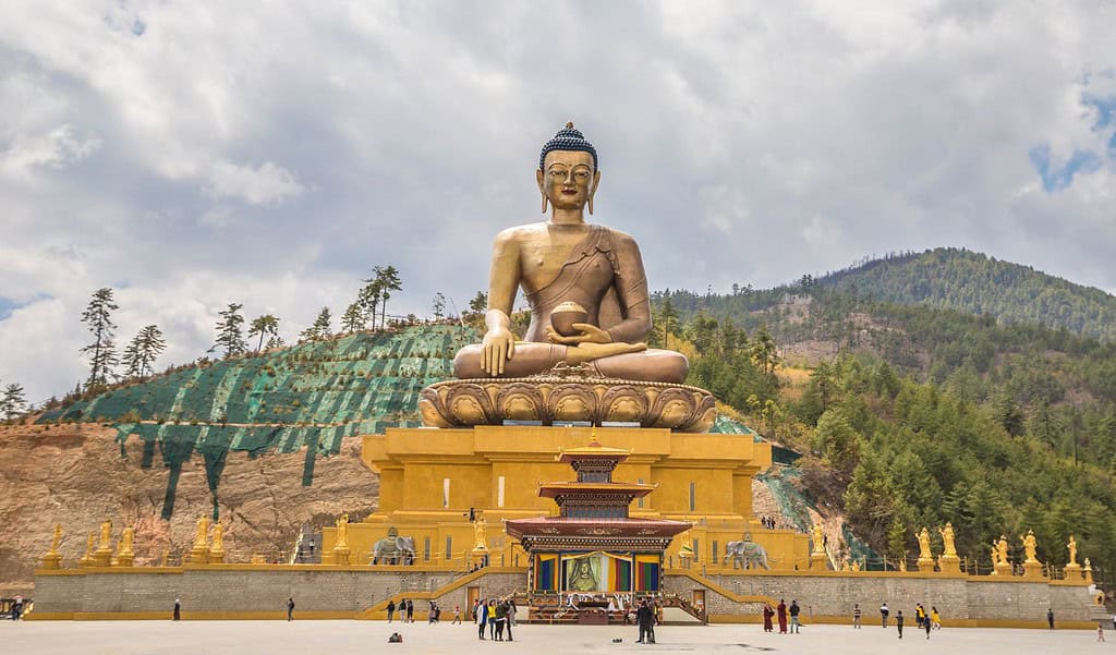 A captivating shot of Ta Dzong, formerly a watchtower and now the National Museum of Bhutan, showcasing its unique circular structure.