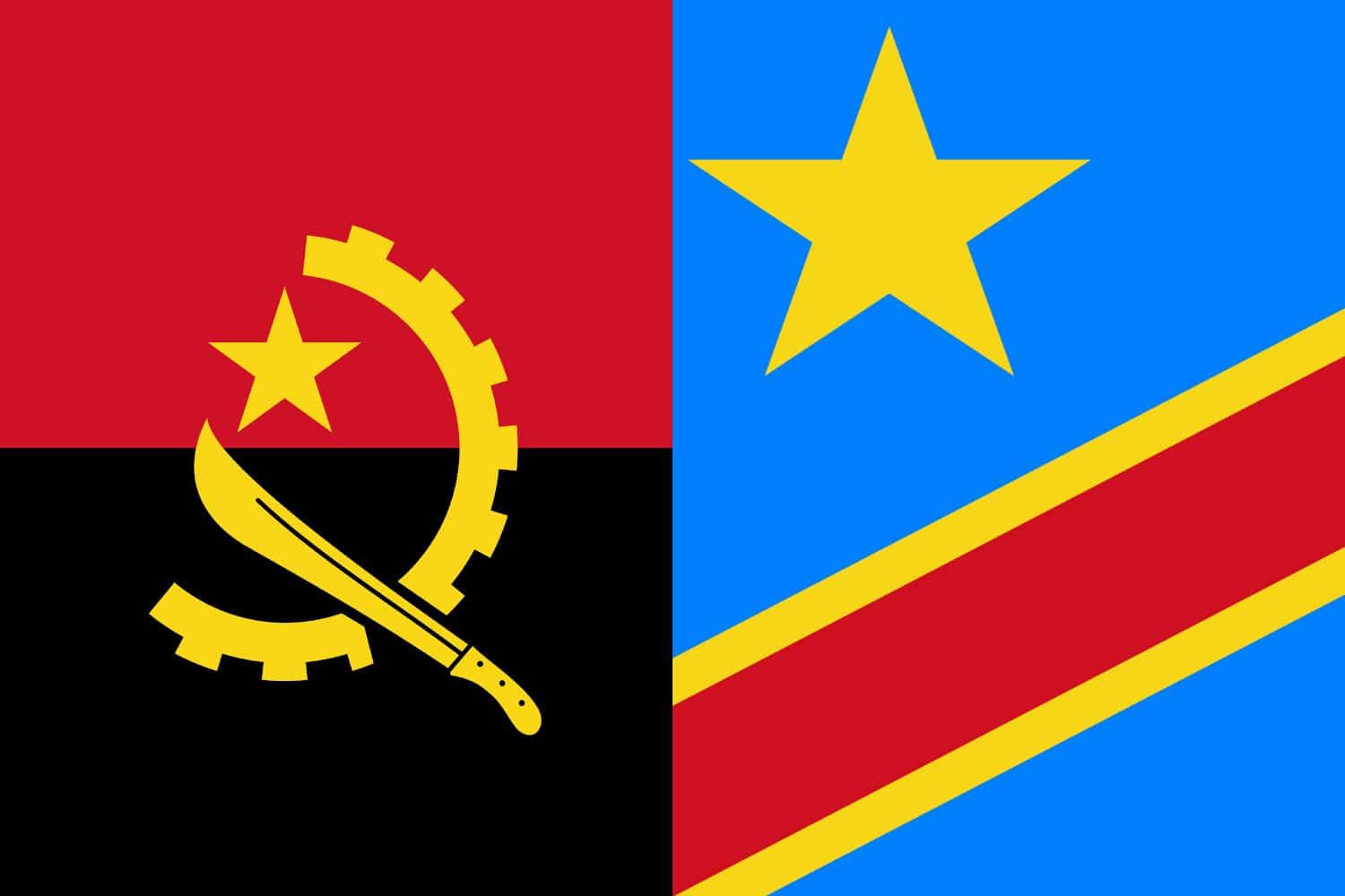 Angolan Flag vs Democratic Republic of the Congo Flag Flags Angolan Flag vs Democratic Republic of the Congo Flag