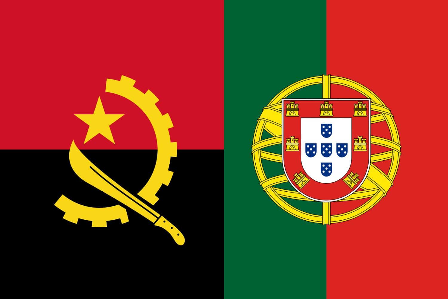 Angolan Flag vs Portugal Flag Flags Angolan Flag vs Portugal Flag