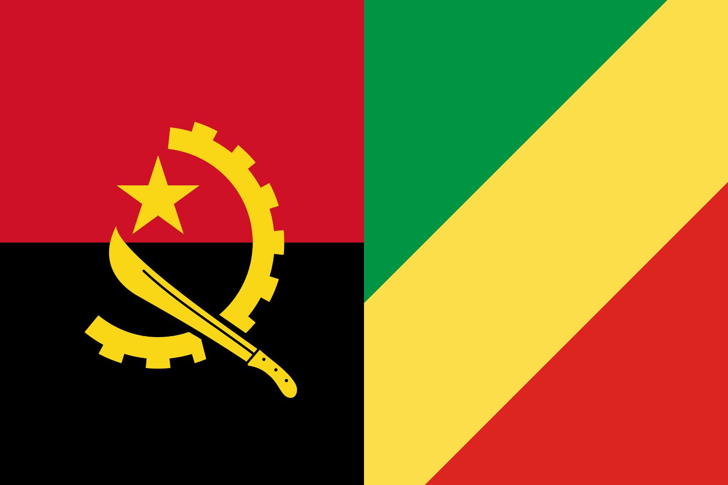 Angolan Flag vs Republic of the Congo Flag Flags Angolan Flag vs Republic of the Congo Flag