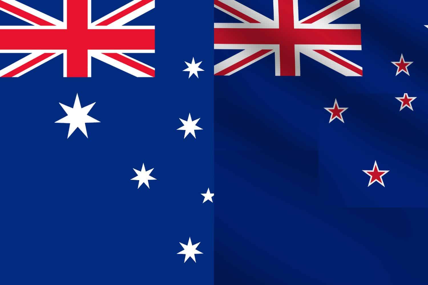 Australian Flag vs. New Zealand Flag Flags Australian Flag vs. New Zealand Flag
