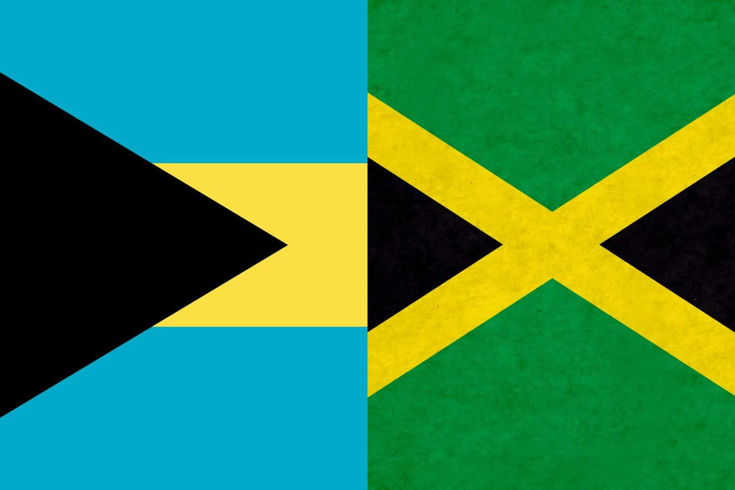 Bahamian Flag vs Jamaican Flag Flags Bahamian Flag vs Jamaican Flag