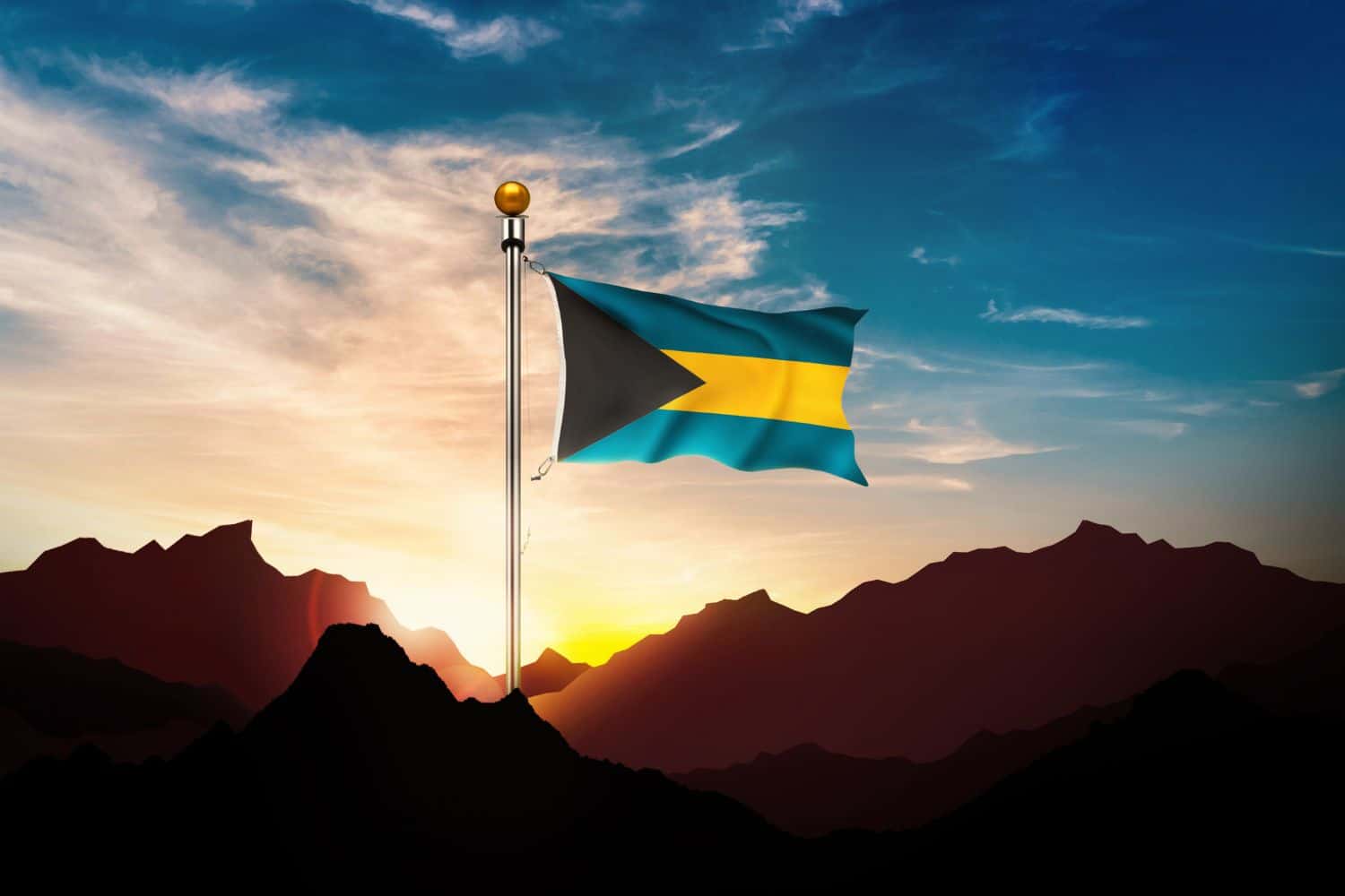 Bahamian flag Flags Bahamian flag