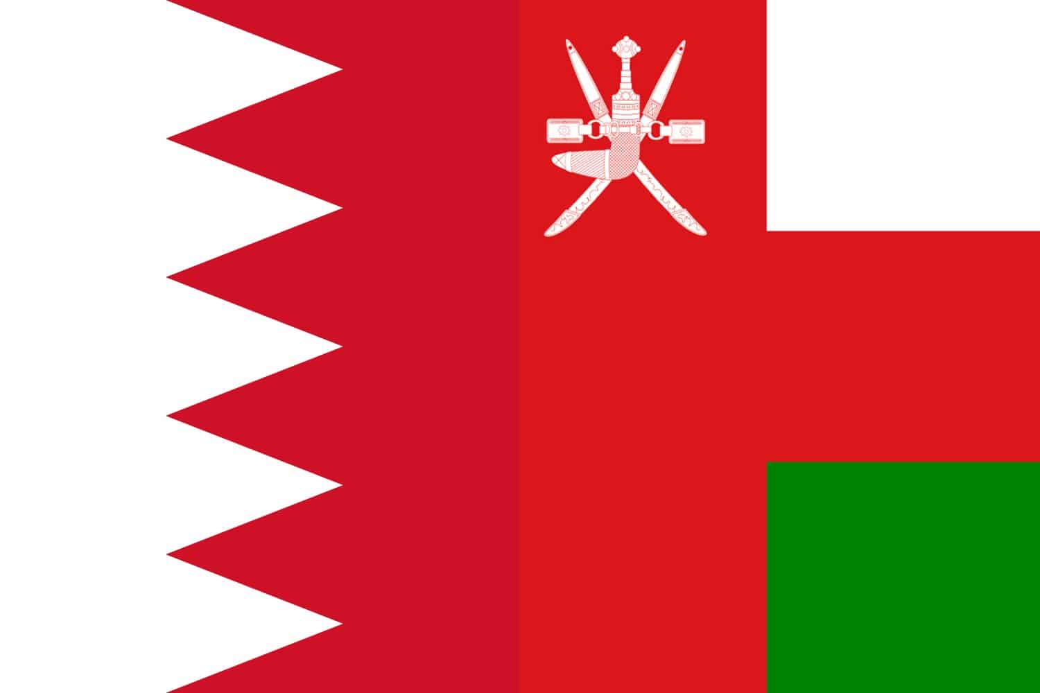Bahraini Flag vs. Omani Flag Flags Bahraini Flag vs. Omani Flag