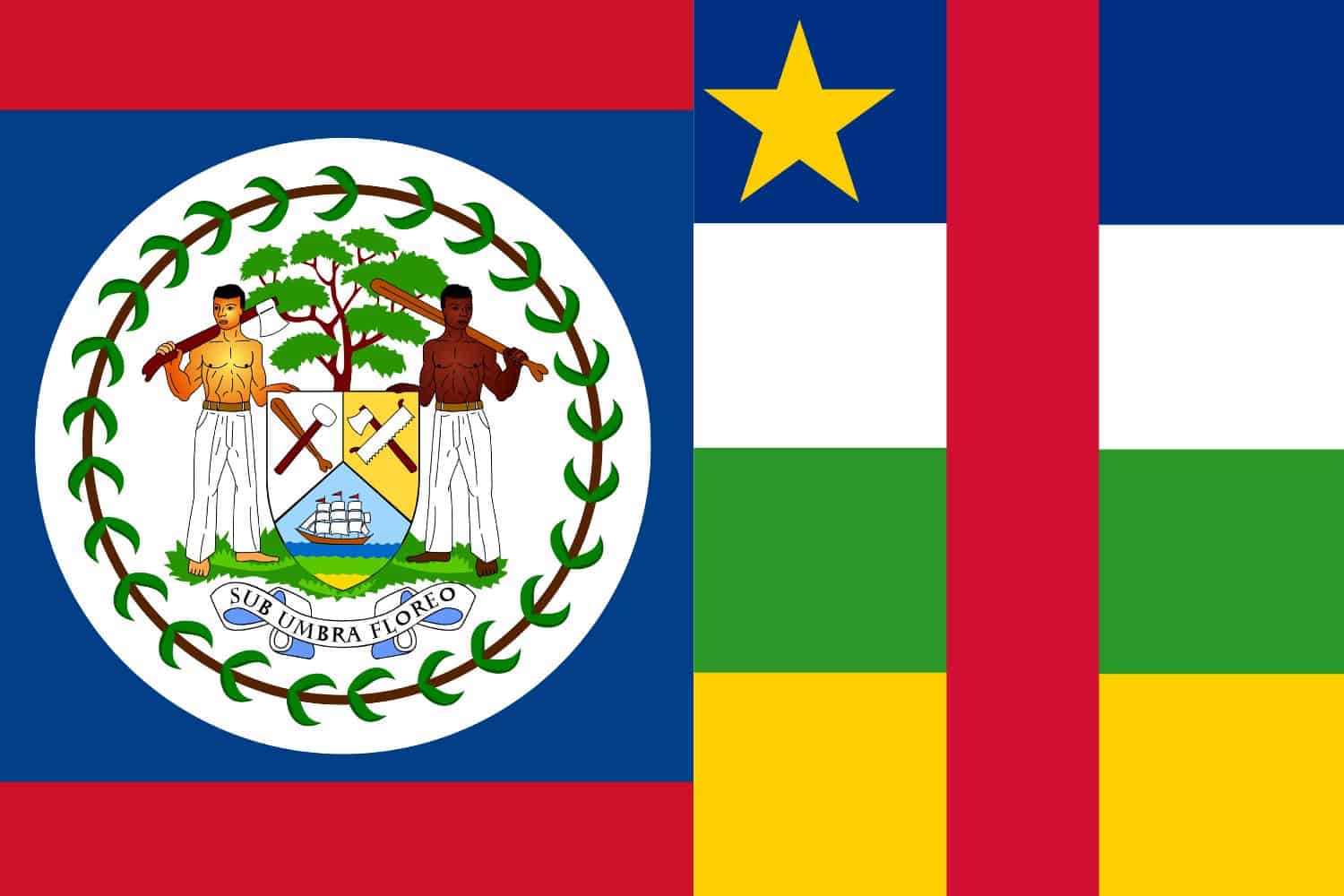Belize Flag vs Central American Flag Flags Belizean Flag vs Central American Flags