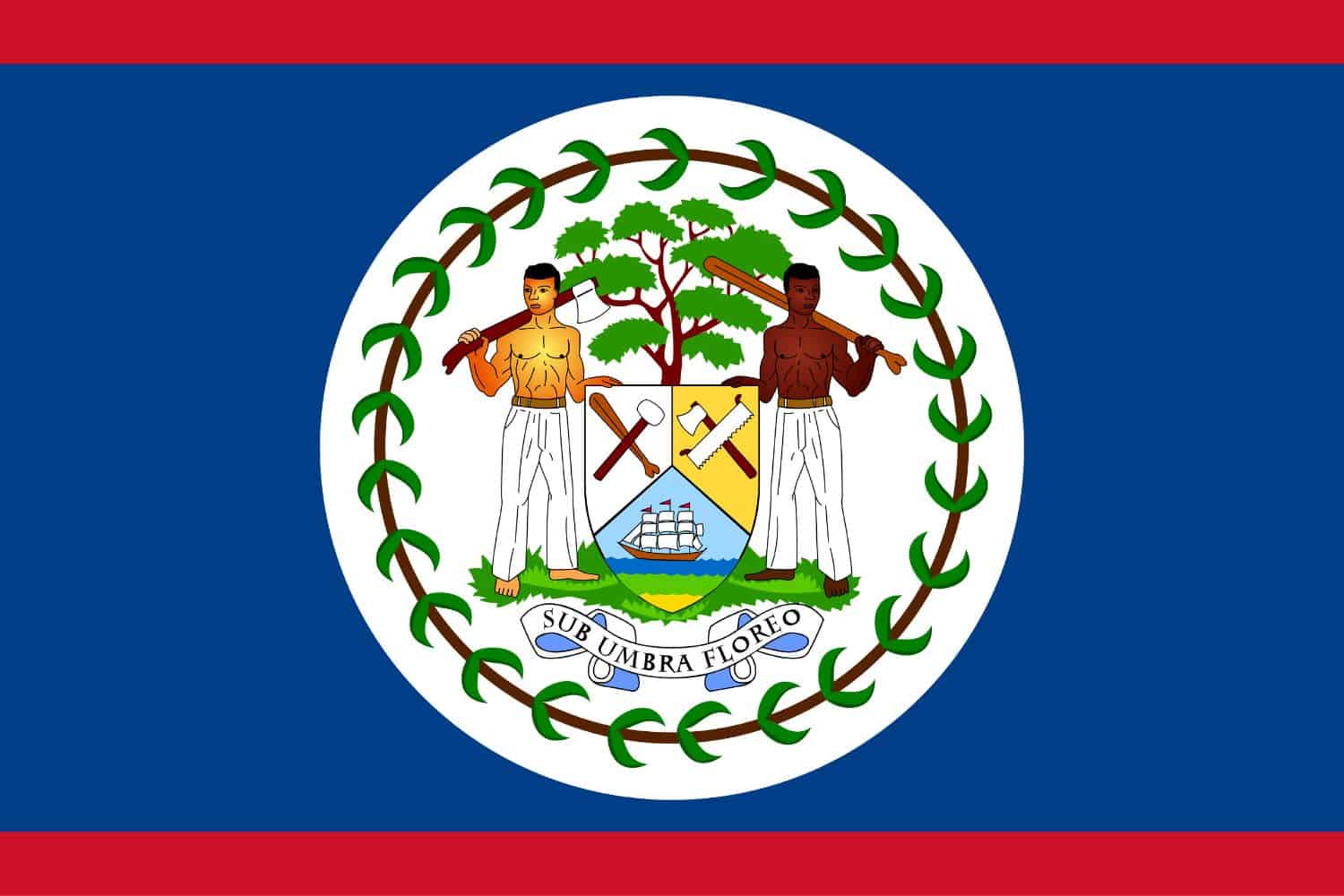 Belize Flag Flags Belize Flag