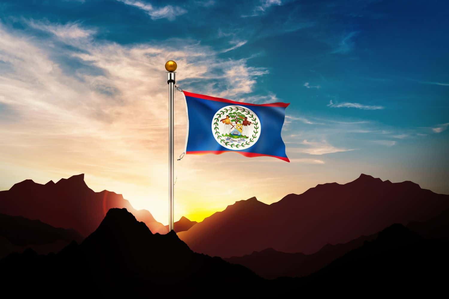 Belizean flag Flags Belizean flag