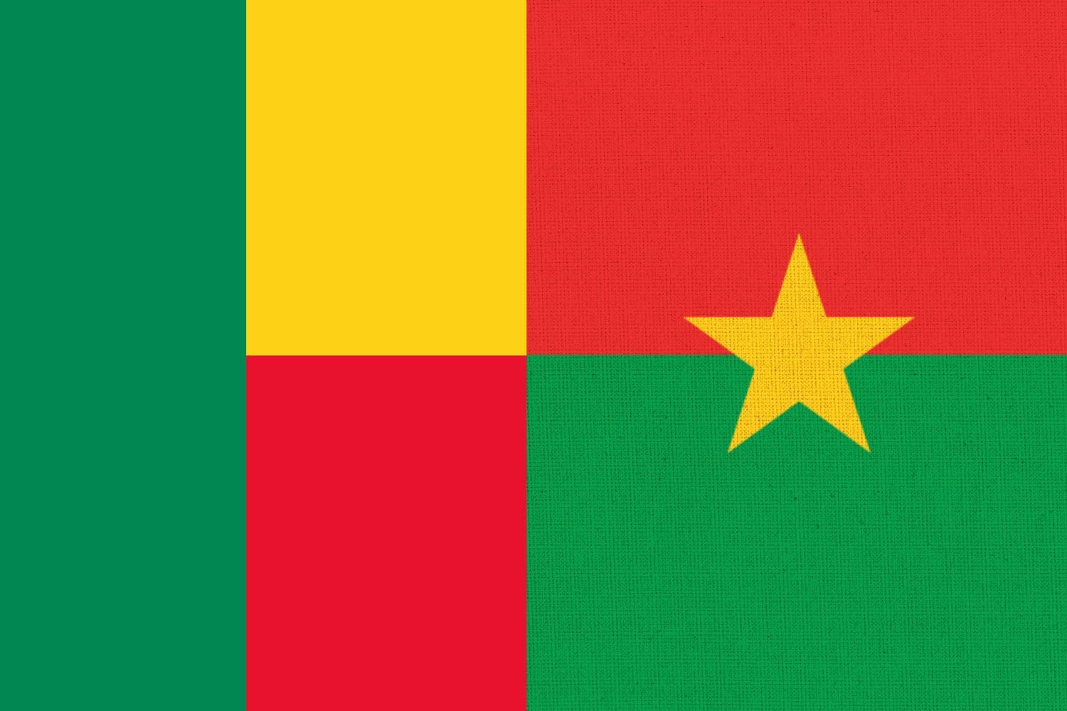 Beninese Flag vs Burkina Faso Flag Flags Beninese Flag vs Burkina Faso Flag