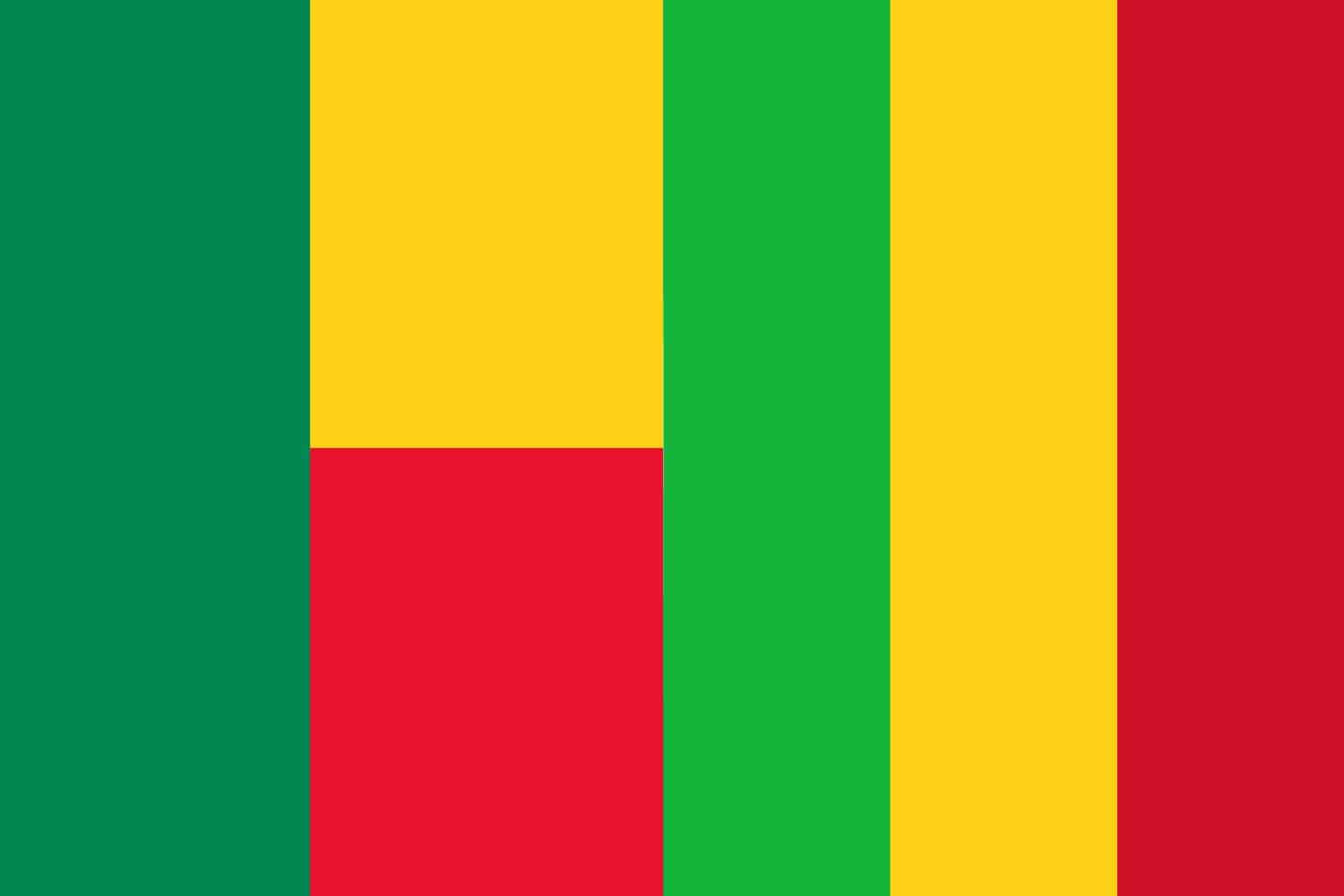 Beninese Flag vs Malian Flag Flags Beninese Flag vs Malian Flag