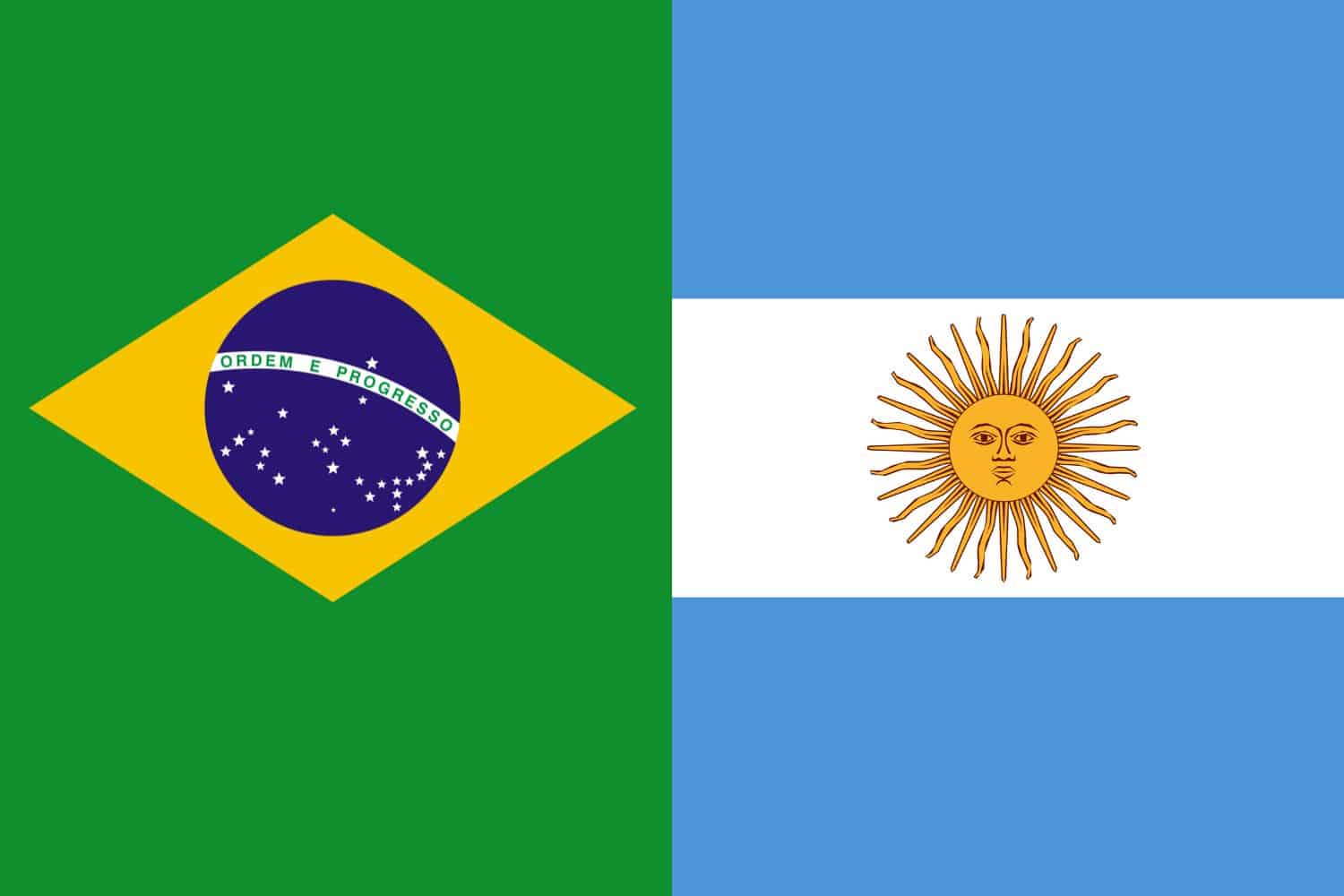 Brazilian Flag vs Argentine Flag Flags Brazilian Flag vs Argentine Flag