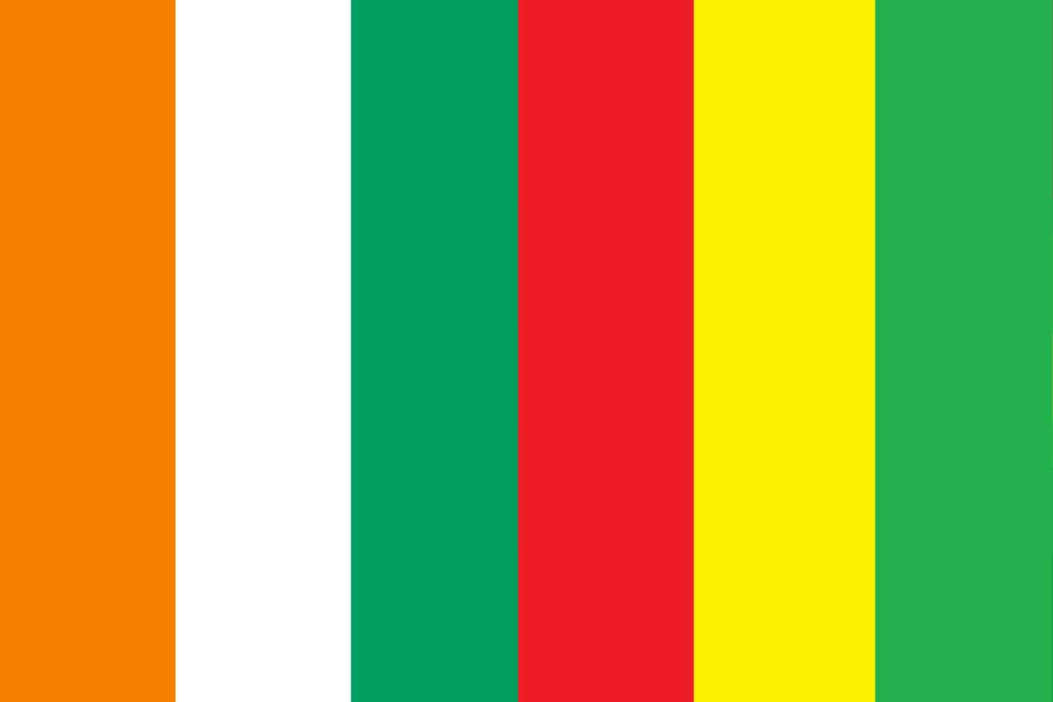 Cote dIvoire Flag vs Guinea Flag Flags Côte d'Ivoire Flag vs Guinea Flag