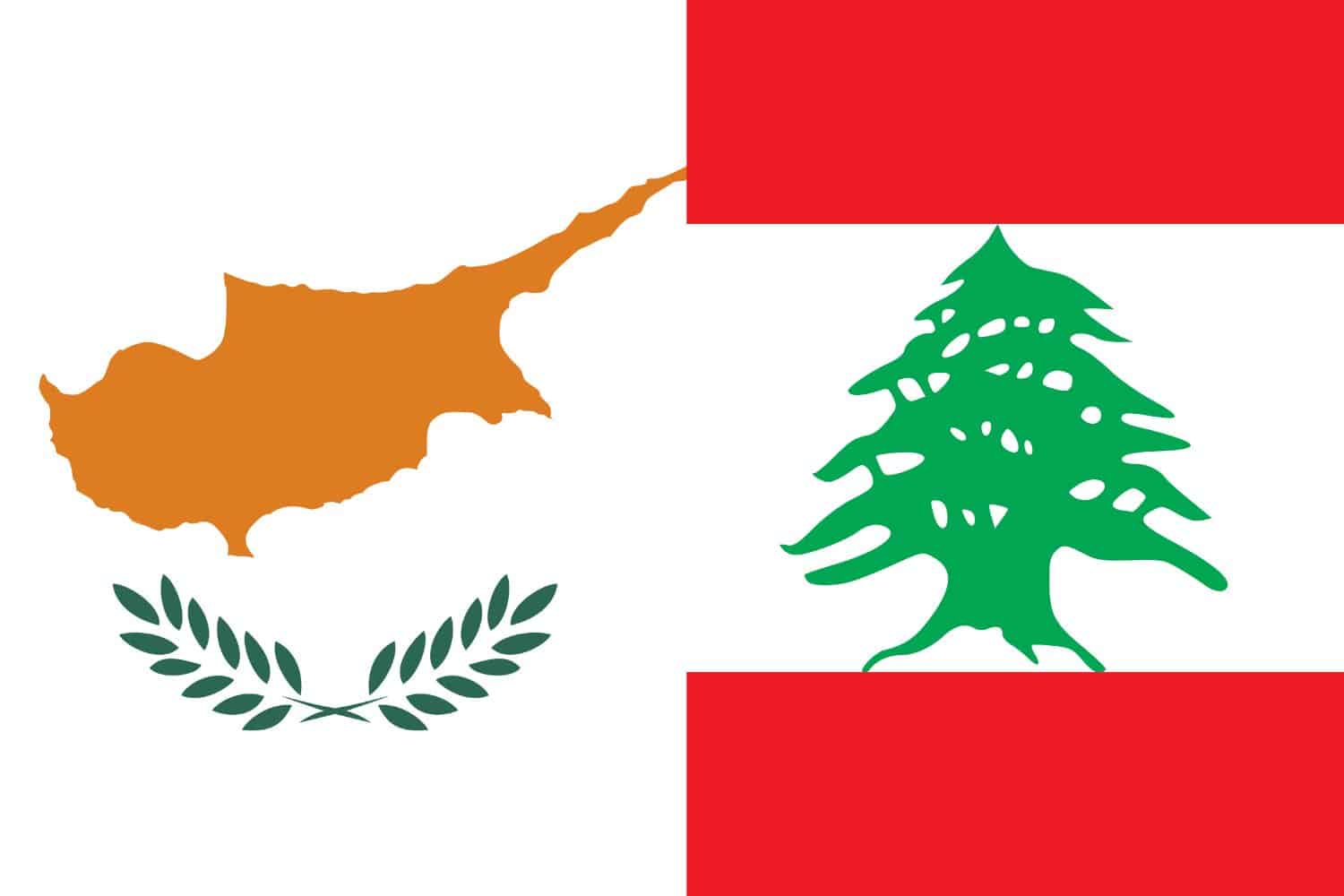 Cypriot Flag vs Lebanese Flag Flags Cypriot Flag vs Lebanese Flag