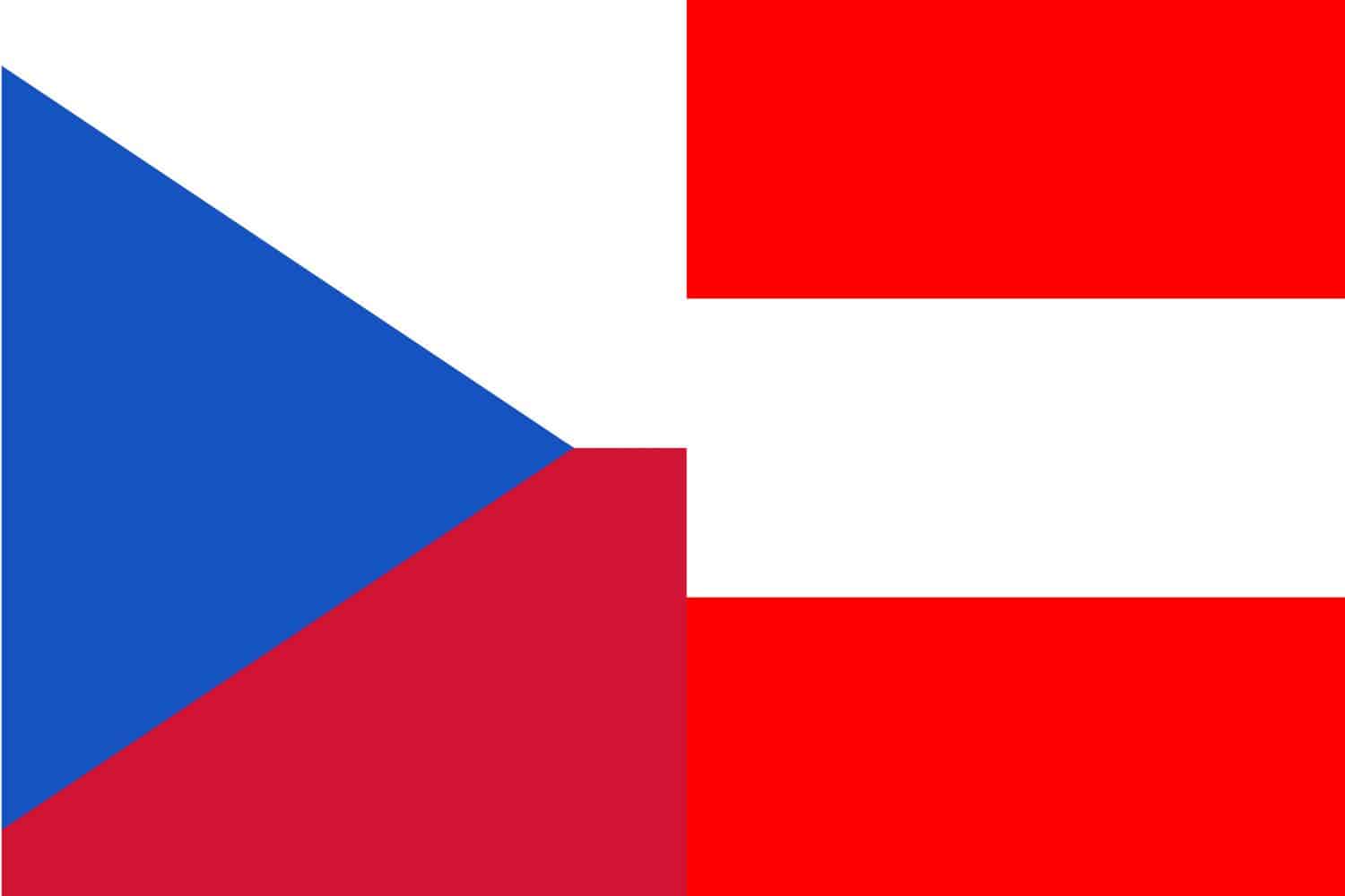 Czech Flag vs Austrian Flag Flags Czech Flag vs Austrian Flag