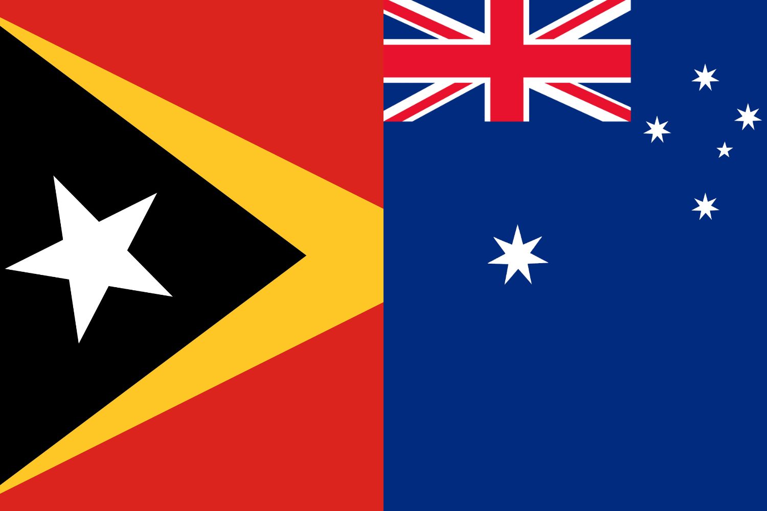 East Timor Flag vs Australian Flag Flags East Timor Flag vs Australian Flag