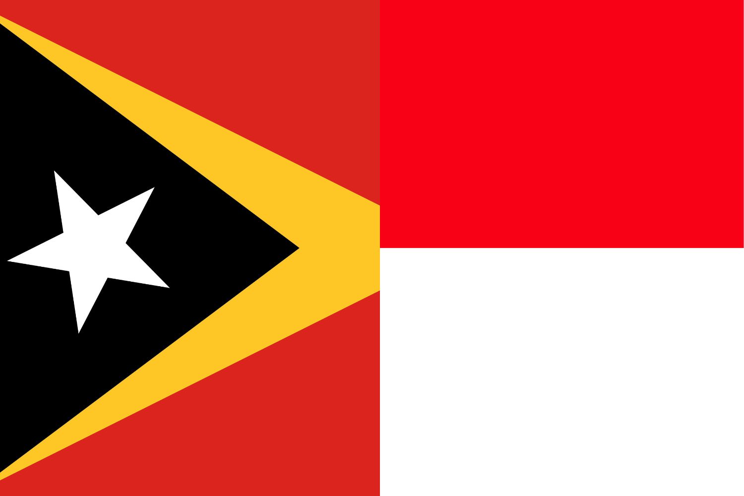 East Timor Flag vs Indonesian Flag Flags East Timor Flag vs Indonesian Flag