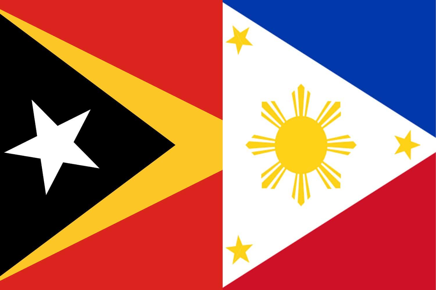 East Timor Flag vs Philippines Flag Flags East Timor Flag vs Philippines Flag
