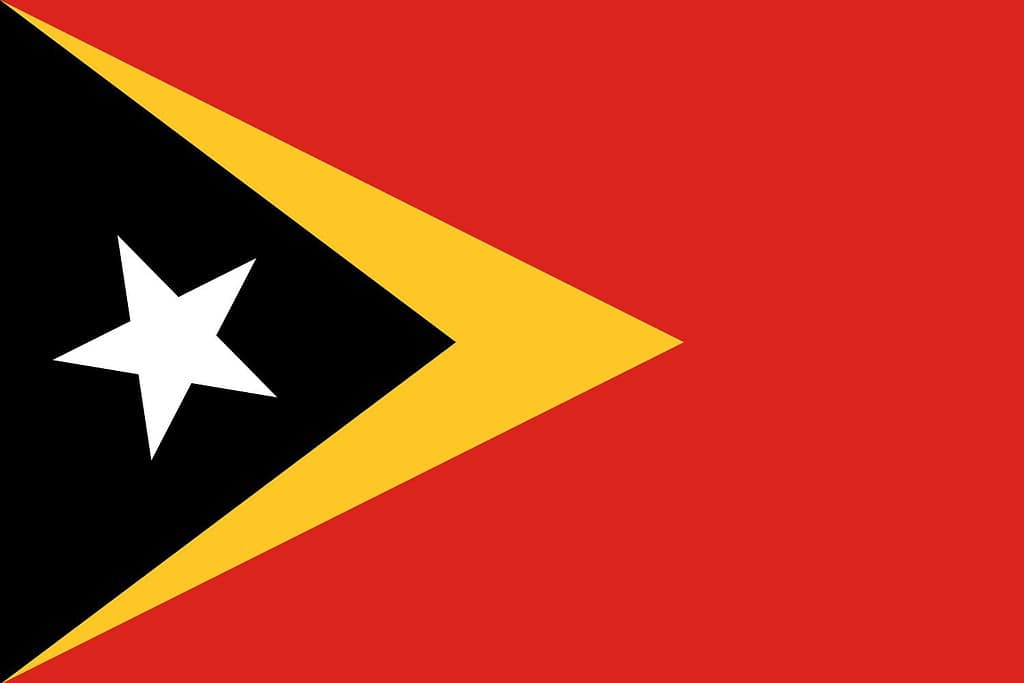 East Timorese Flag Flags East Timorese Flag