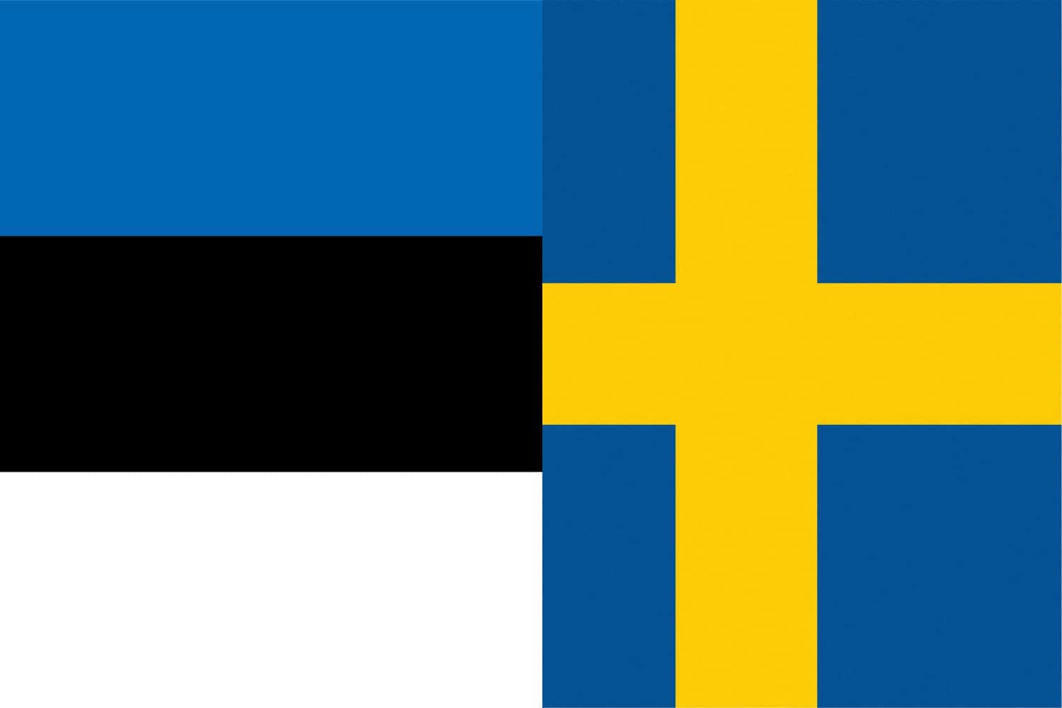 Estonian Flag vs Swedish Flag Flags Estonian Flag vs Swedish Flag