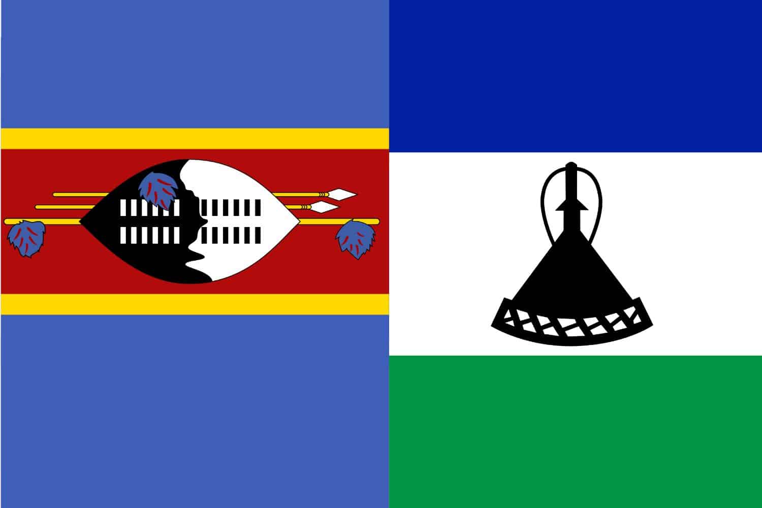 Eswatini Flag vs Lesotho Flag Flags Eswatini Flag vs Lesotho Flag