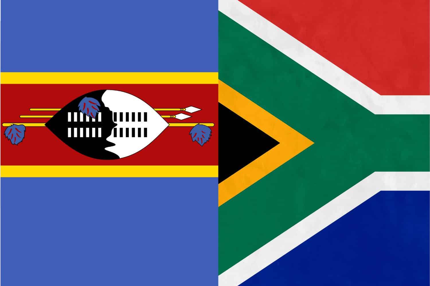 Eswatini Flag vs South African Flag Flags Eswatini Flag vs South African Flag