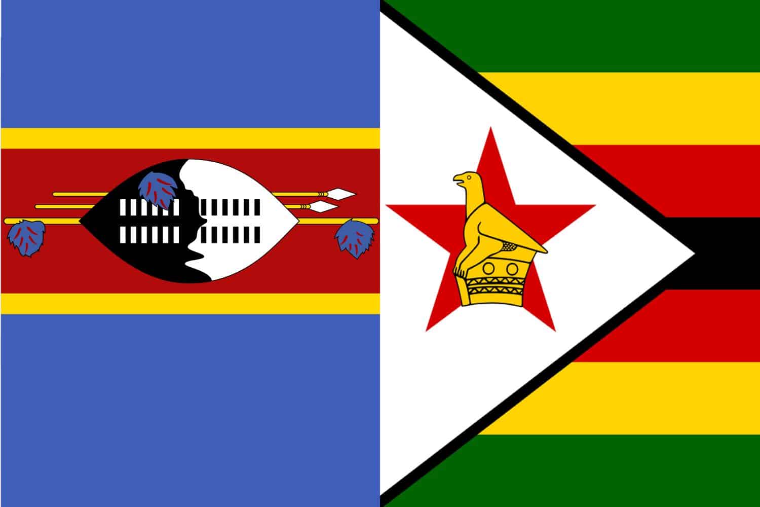 Eswatini Flag vs Zimbabwean Flag Flags Eswatini Flag vs Zimbabwean Flag