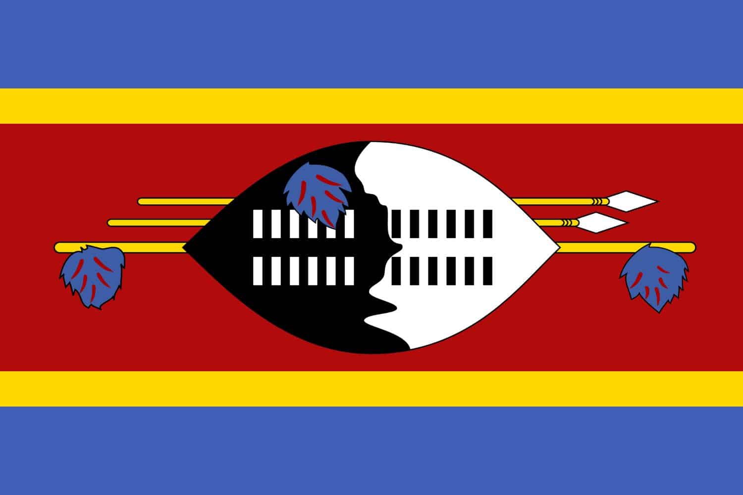 Eswatini Flag Flags Eswatini Flag