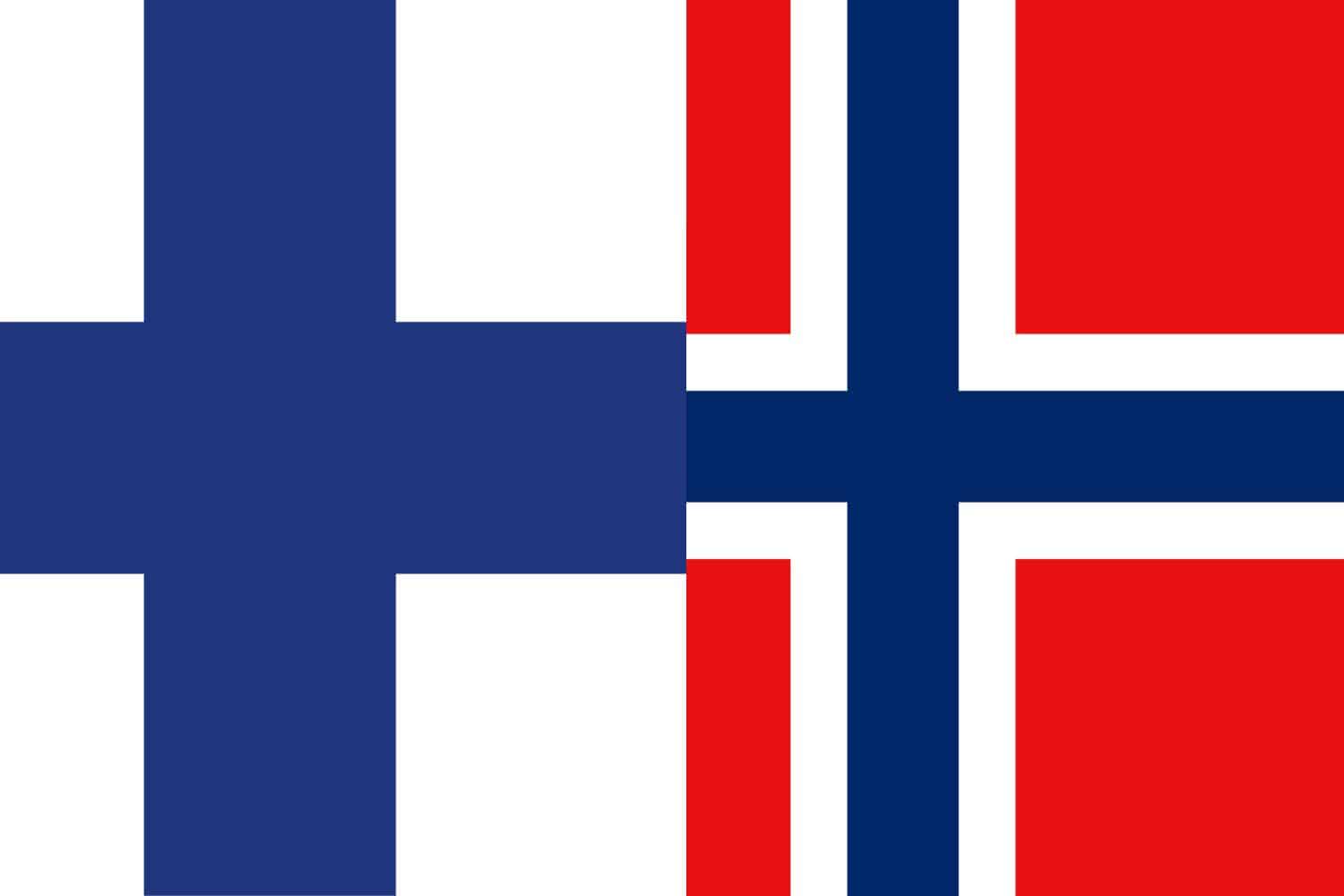 Finnish Flag vs Norwegian Flag Flags Finnish Flag vs Norwegian Flag