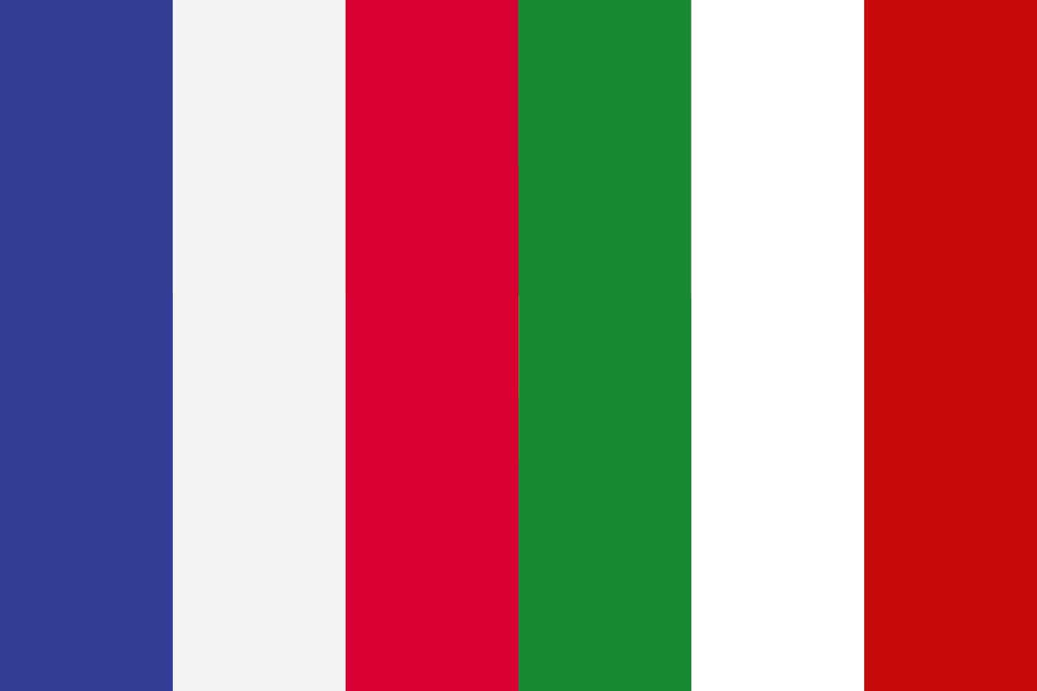 French Flag vs Italian Flag 1 Flags French Flag vs Italian Flag