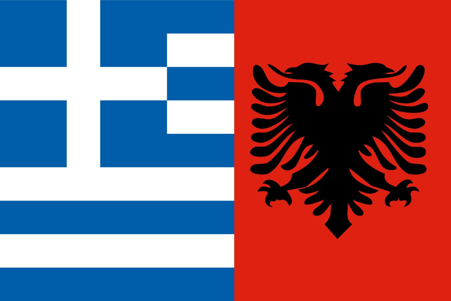 Greek Flag vs Albanian Flag Flags Greek Flag vs Albanian Flag