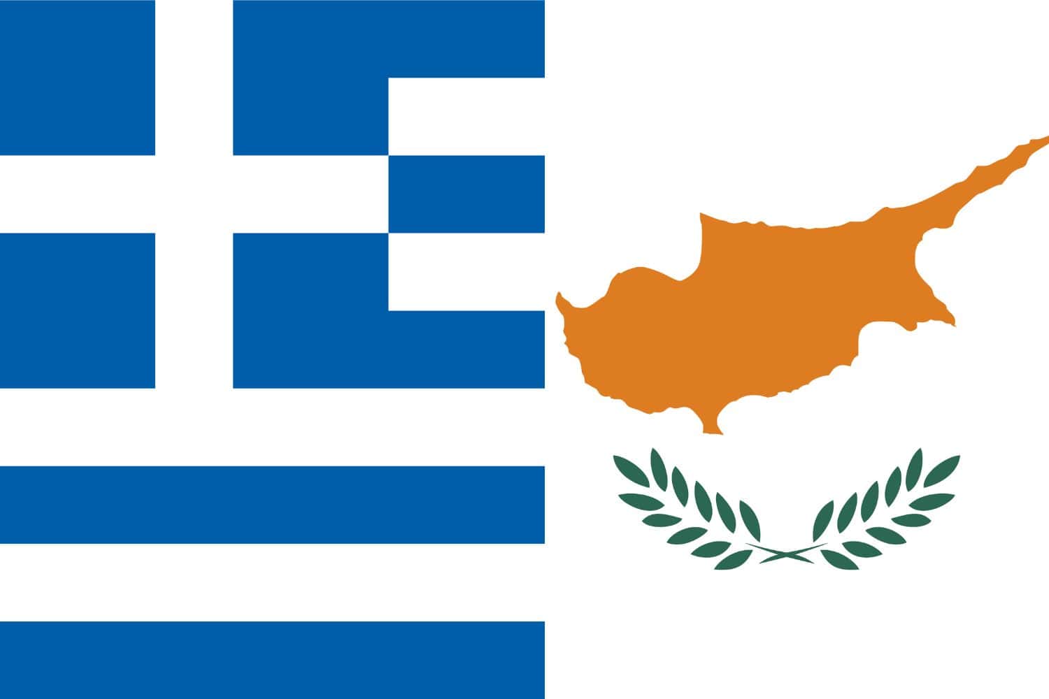Greek Flag vs Cypriot Flag Flags Greek Flag vs Cypriot Flag