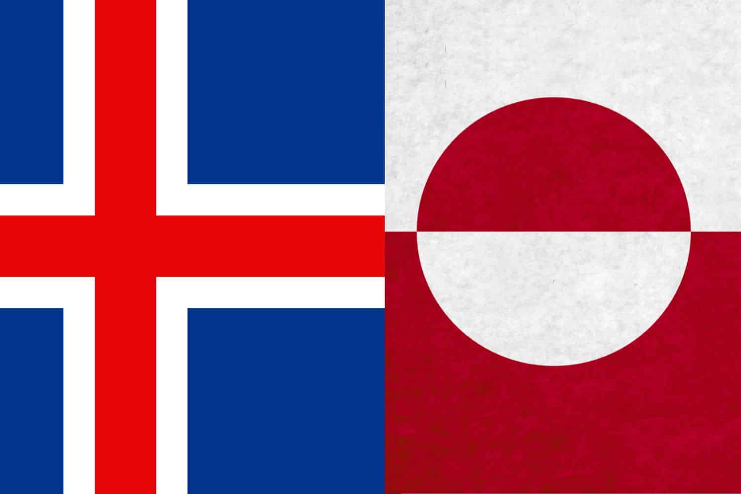 Icelandic Flag vs Greenlandic Flag Flags Icelandic Flag vs Greenlandic Flag