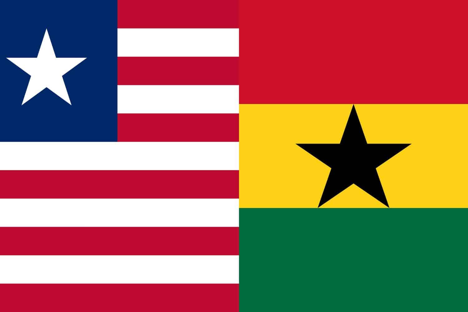 Liberian Flag vs Ghanaian Flag Flags Liberian Flag vs Ghanaian Flag
