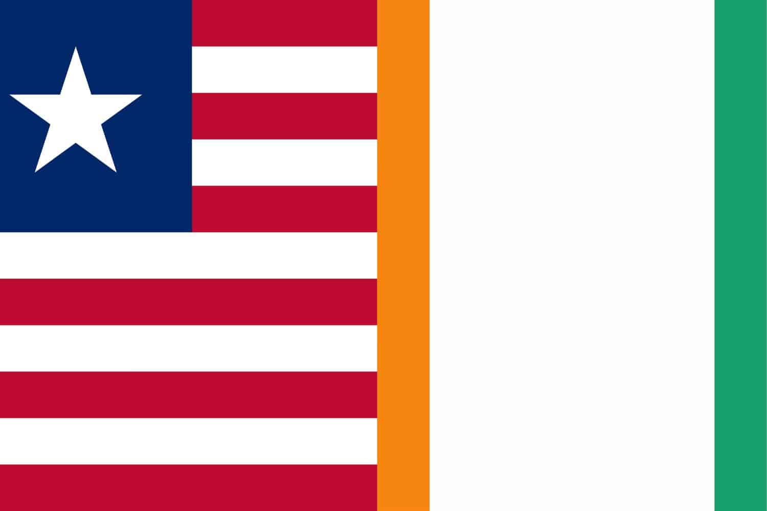 Liberian Flag vs Ivorian Flag Flags Liberian Flag vs Ivorian Flag