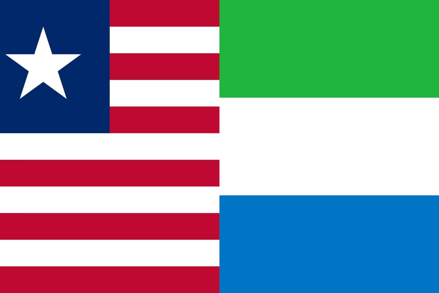 Liberian Flag vs Sierra Leonean Flag Flags Liberian Flag vs Sierra Leonean Flag