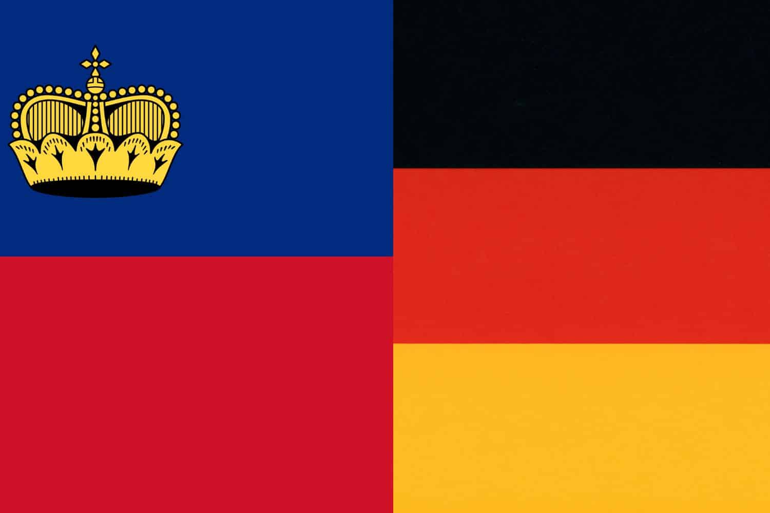 Liechtenstein Flag vs German Flag Flags Liechtenstein Flag vs German Flag