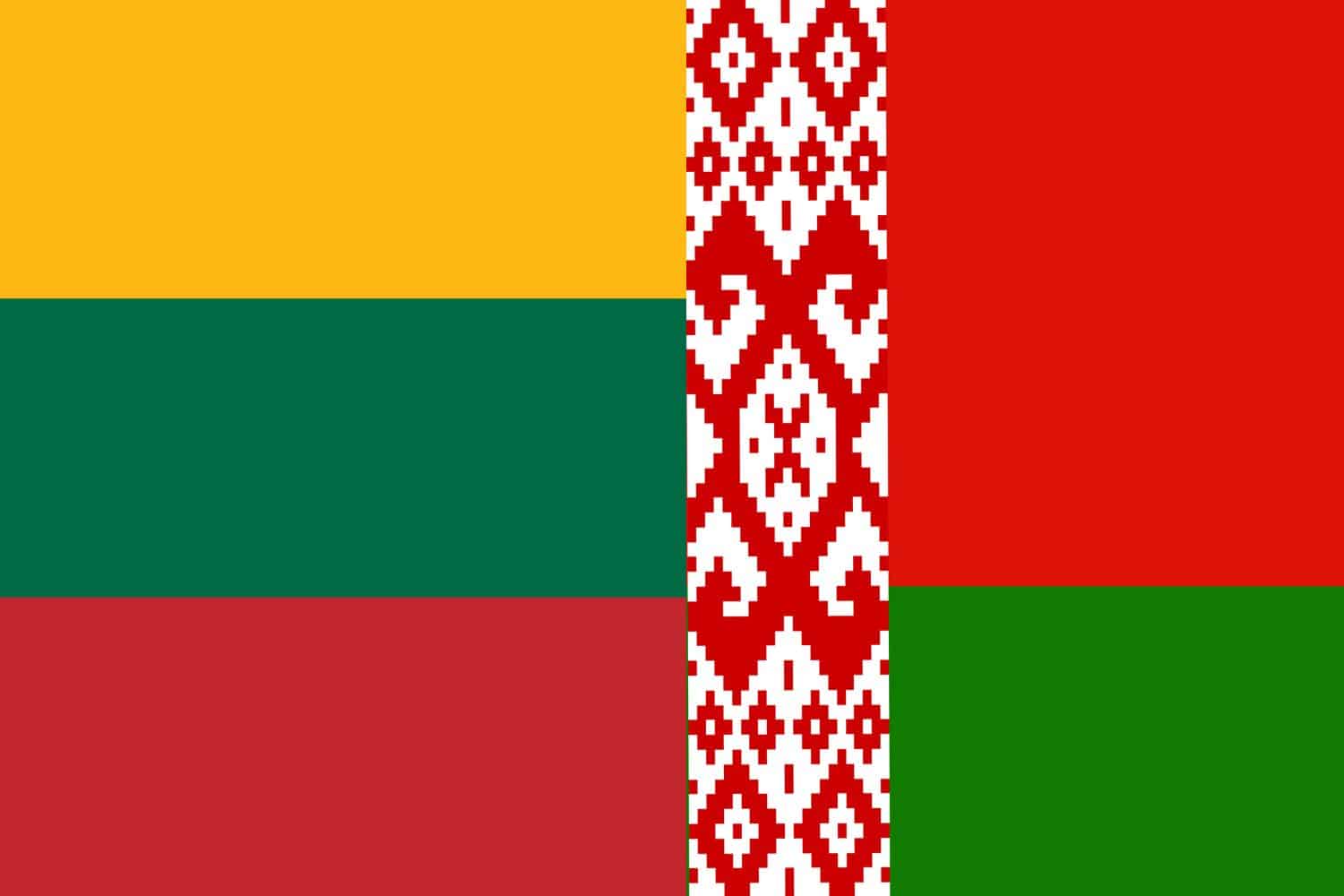 Lithuanian Flag vs Belarusian Flag Flags Lithuanian Flag vs Belarusian Flag