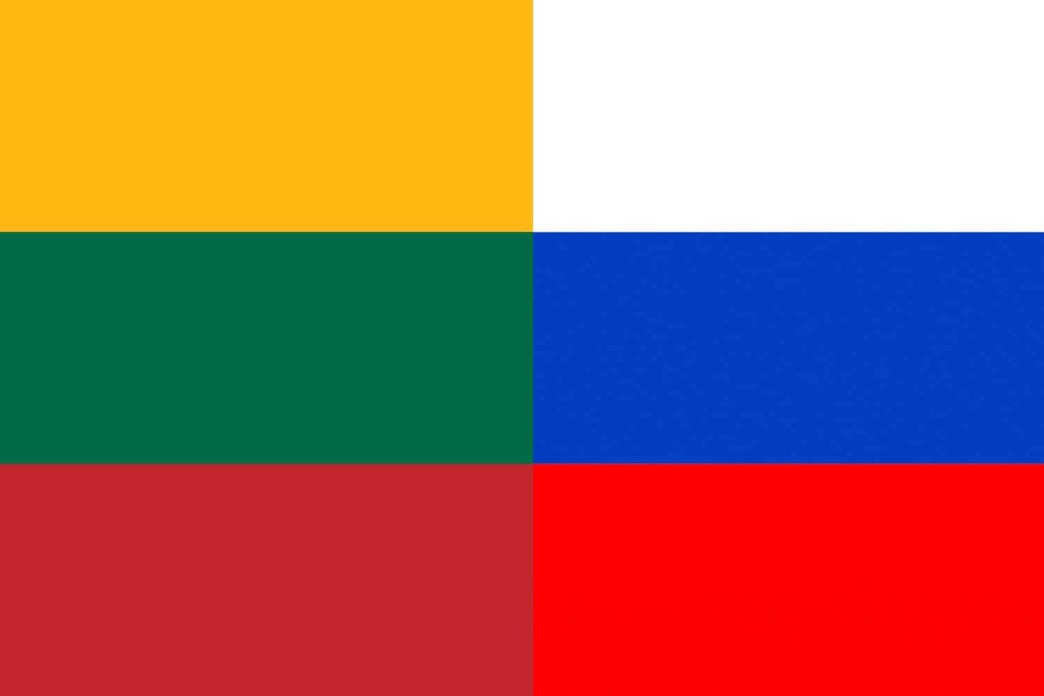 Lithuanian Flag vs Russian Flag Flags Lithuanian Flag vs Russian Flag