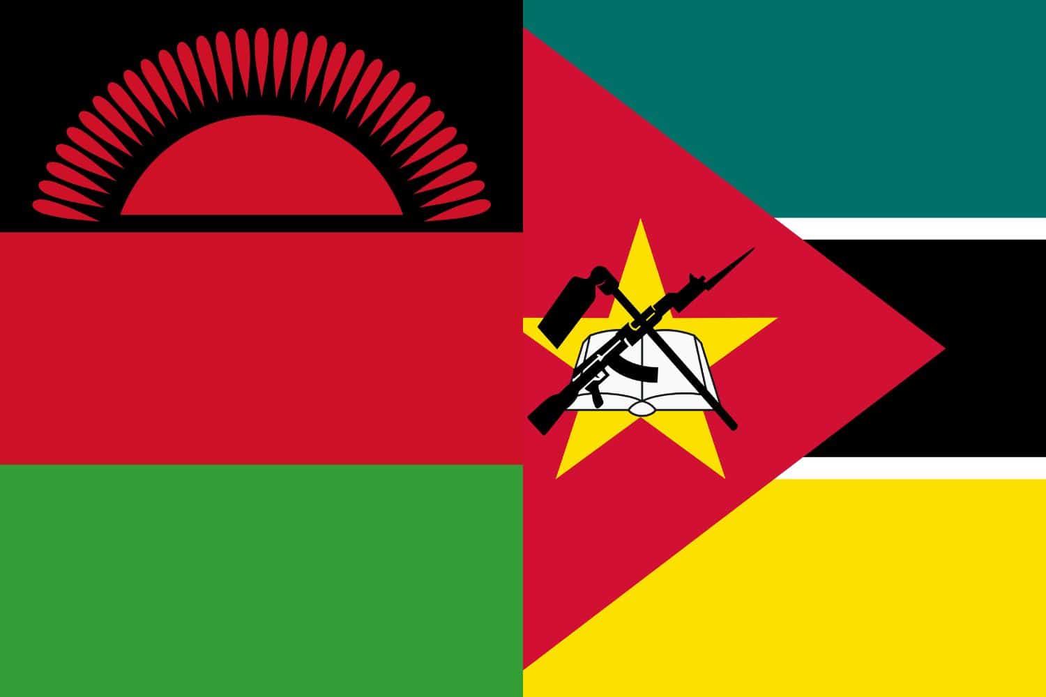 Malawian Flag vs Mozambican Flag Flags Malawian Flag vs Mozambican Flag