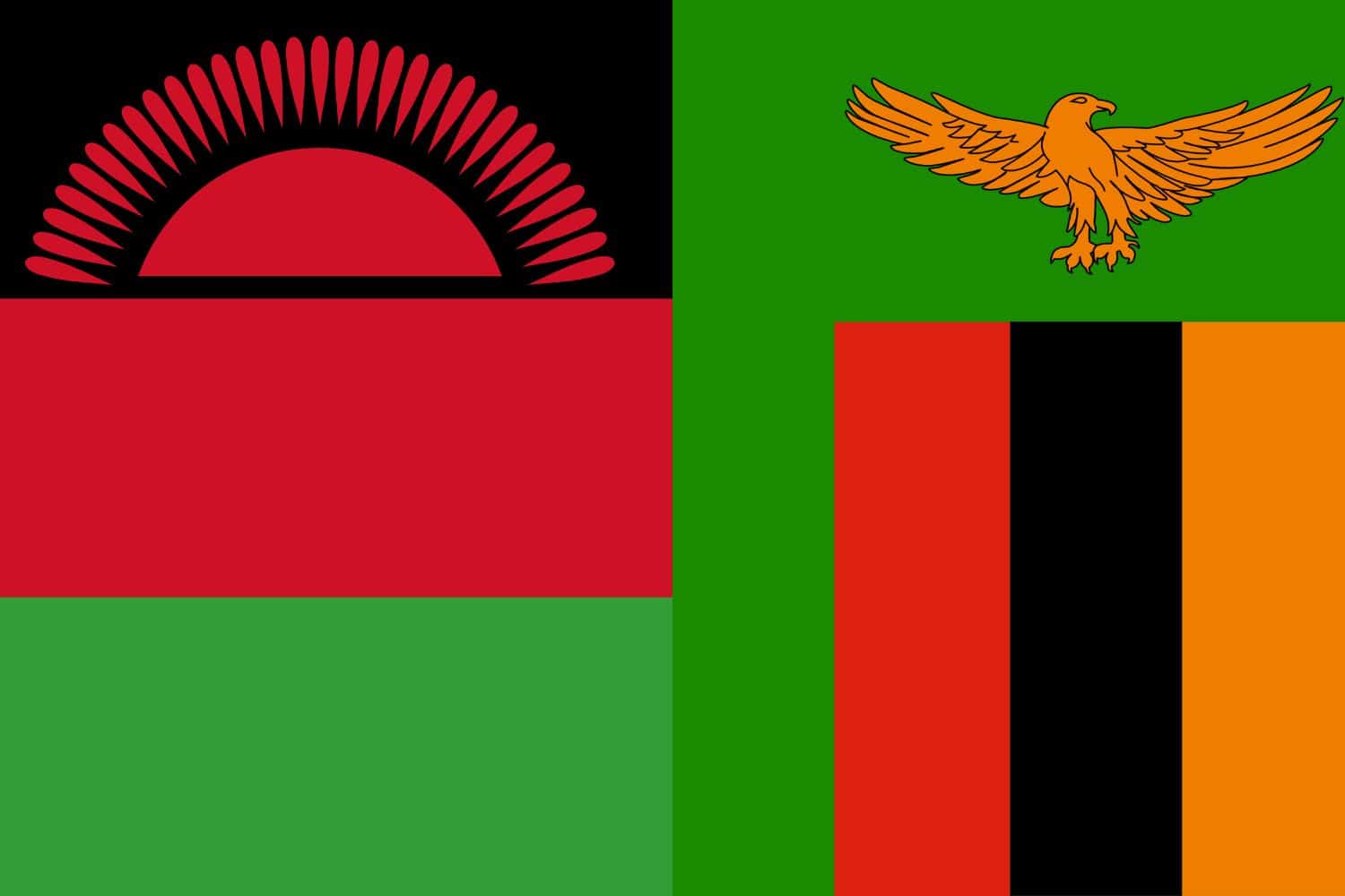 Malawian Flag vs Zambian Flag Flags Malawian Flag vs Zambian Flag