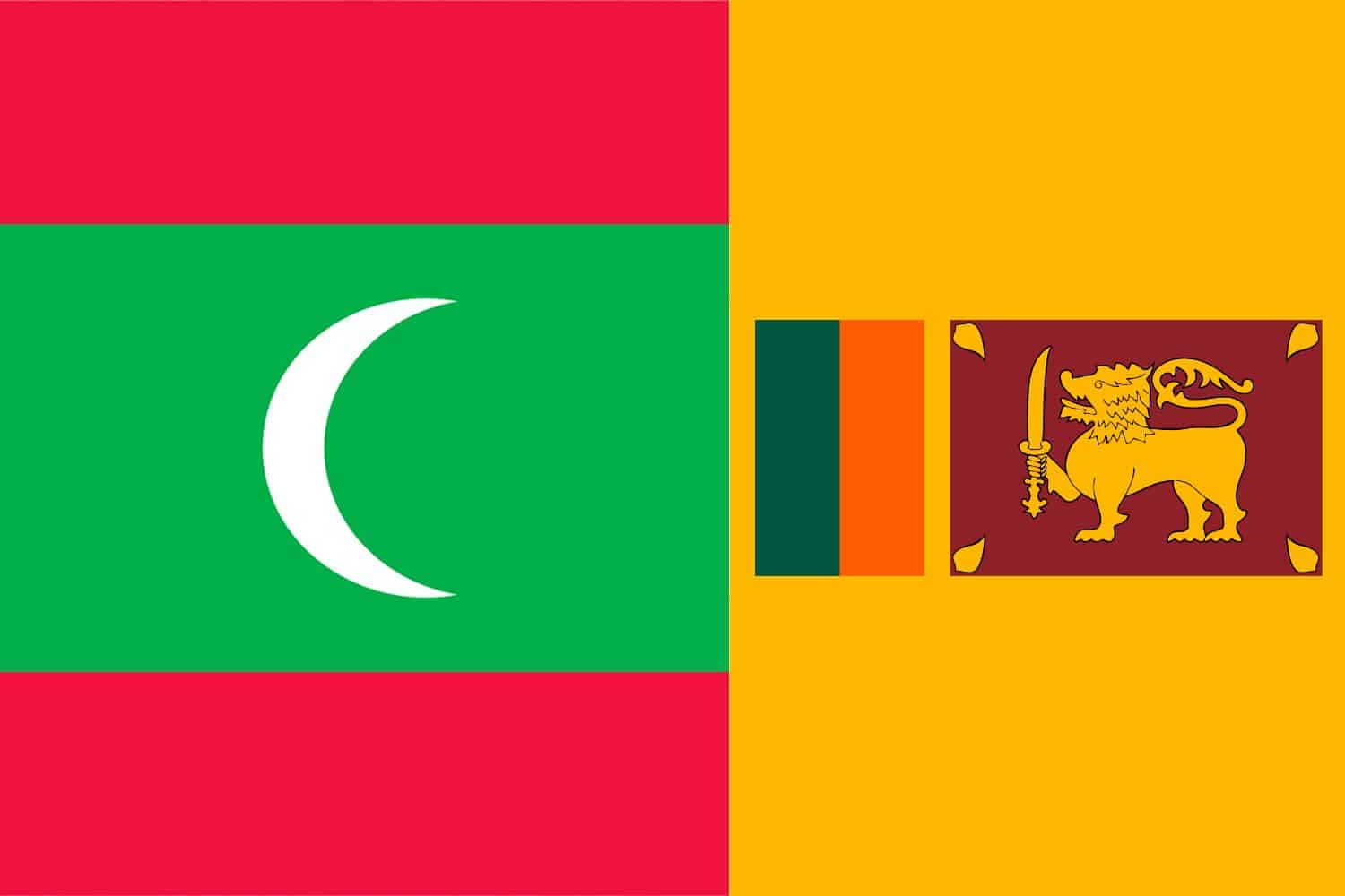 Maldivian Flag vs Sri Lankan Flag Flags Maldivian Flag vs Sri Lankan Flag