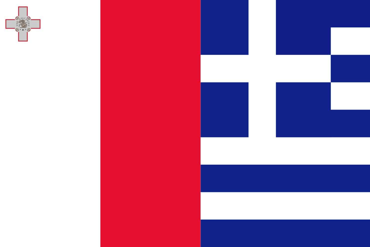 Maltese Flag vs Greek Flag Flags Maltese Flag vs Greek Flag