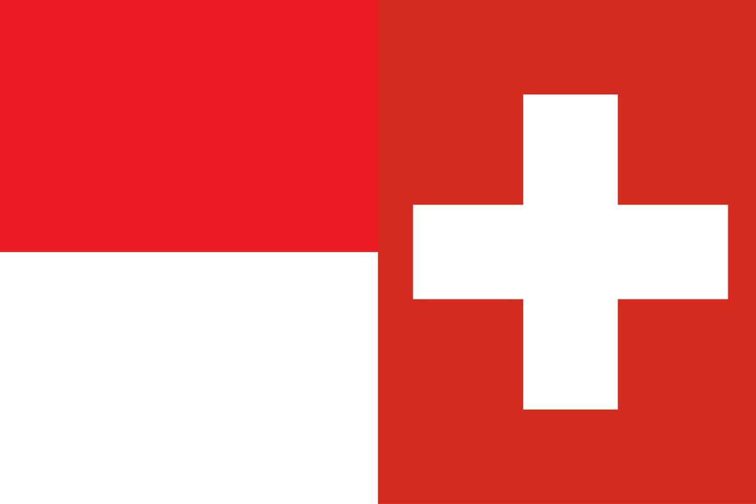Monaco Flag vs Swiss Flag Flags Monaco Flag vs Swiss Flag