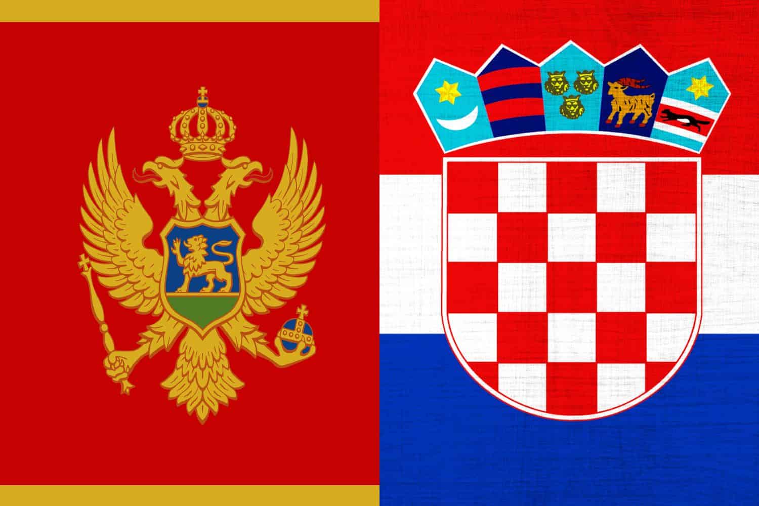 Montenegrin Flag vs Croatian Flag Flags Montenegrin Flag vs Croatian Flag
