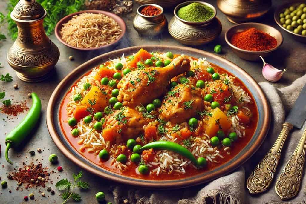 Afghan Mastava with Peas Afghanistan, Recipes Afghan Mastava with Peas