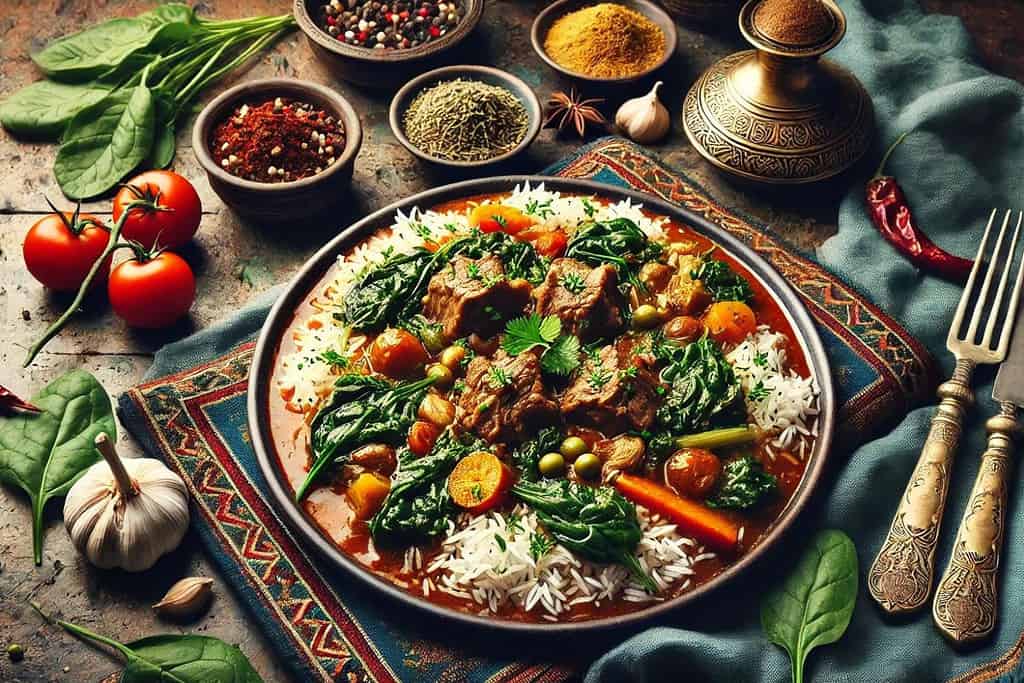 Afghan Mastava with Spinach Afghanistan, Recipes Afghan Mastava with Spinach