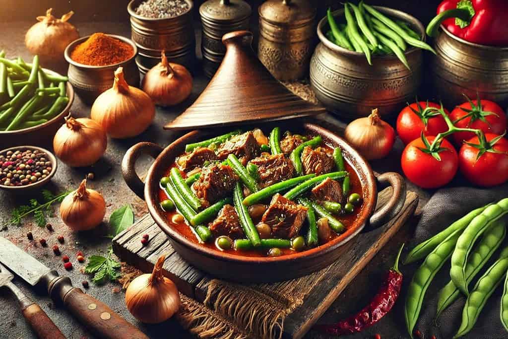 Beef and Green Bean Tagine Algeria, Recipes Beef and Green Bean Tagine