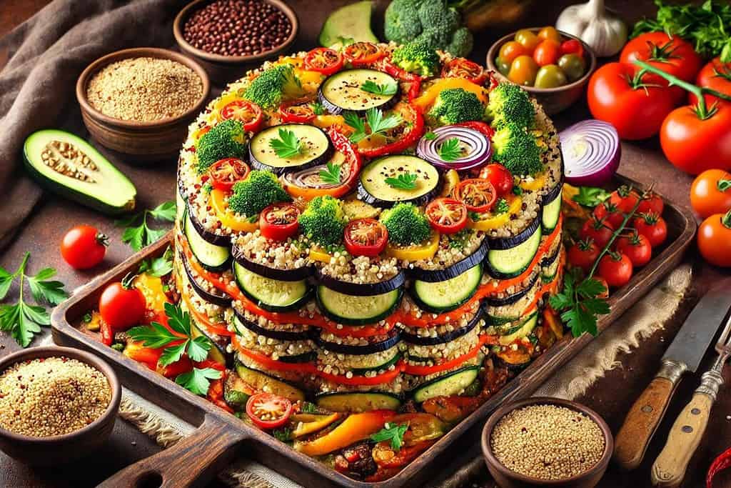 Maqluba with Quinoa and Mixed Vegetables Iraq, Recipes Maqluba with Quinoa and Mixed Vegetables