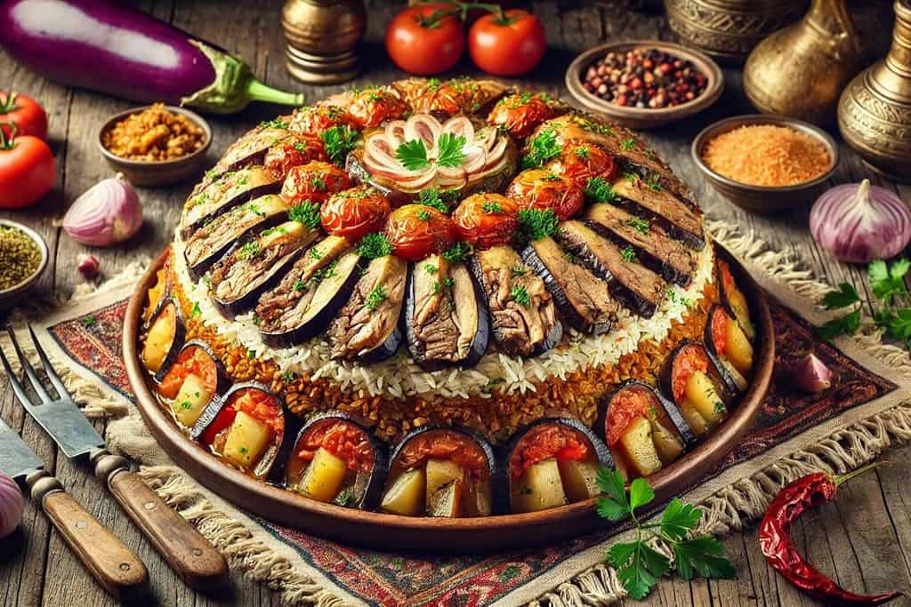 Traditional Iraq Maqluba with Lamb Iraq, Recipes Traditional Iraq Maqluba with Lamb