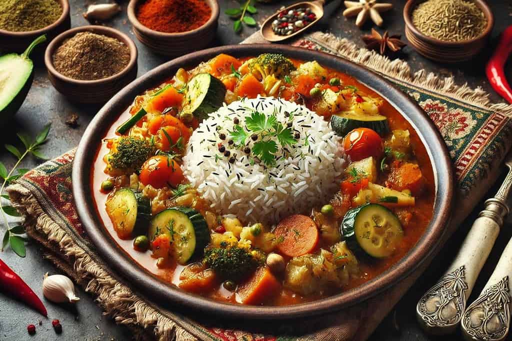 Vegetarian Afghan Mastava Afghanistan, Recipes Vegetarian Afghan Mastava